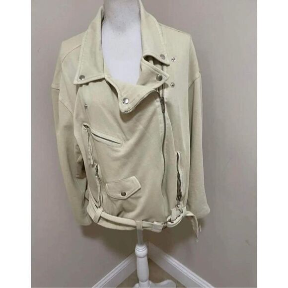 Free People Rebel Rebel Knit Moto Jacket Size M - Picture 4 of 8